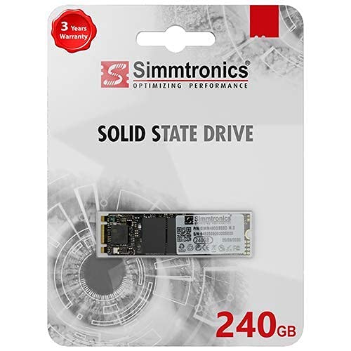 Simmtronics 240GB M.2 Sata Solid State Drive-SSD (M.2 2280 Sata 6GB/Sec)