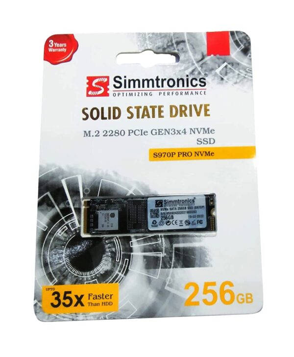 Simmtronics 256GB S970P PRO NVMe Solid State Drive-SSD (M.2 2280 PCIe GEN3X4 NVMe SSD)