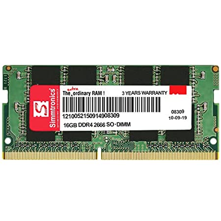 Simmtronics 16GB DDR4 Ram for Laptop 2666 Mhz with 3 Years Warranty Laptop Ram