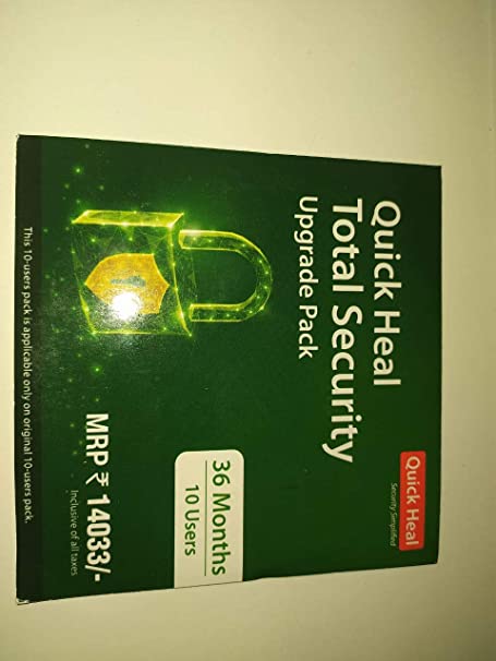 Quick Heal Total Security 10 Users 3 Year Renewal Pack (Existing 10 User)