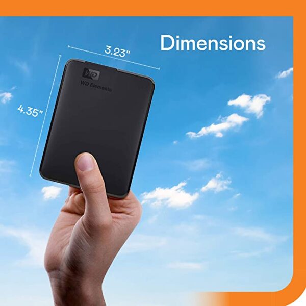 Western Digital WD 1TB Elements Portable Hard Disk Drive, USB 3.0, Compatible with PC, PS4 and Xbox, External HDD