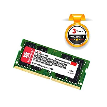 Simmtronics 8GB DDR4 Laptop RAM 2133 MHz (PC 17000) with 1 Year Warranty