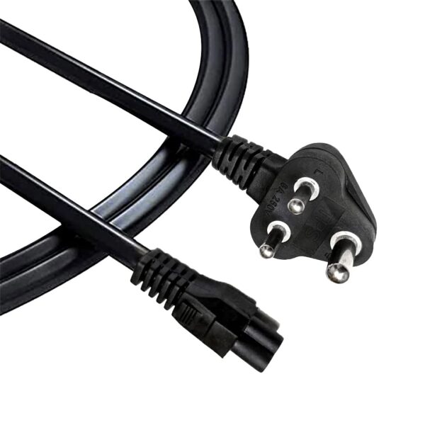 Laptop Power Cable Cord (1 Meter/3.3 Feet) - 3 Pin Indian Plug 1 year Warranty