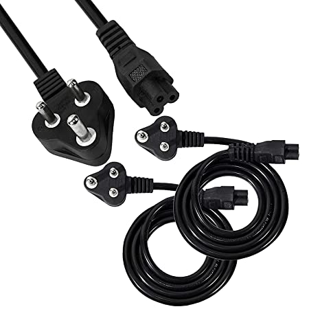 Siddhi cables 3 pin Laptop Power Cord 100% Copper All Laptop Brand