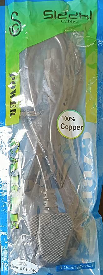 Siddhi cables 3 pin Laptop Power Cord 100% Copper All Laptop Brand